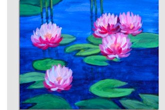 Paint Nite: Impressionist Pink Water Lillies